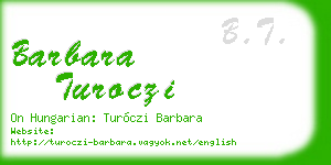 barbara turoczi business card
